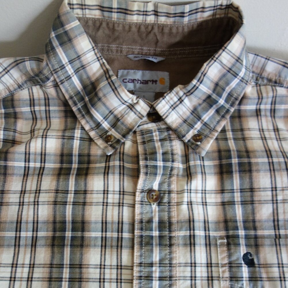 CARHARTT Long Sleeve Button Plaid Shirt – Mens Large